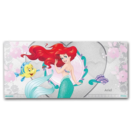 2018 Niue 5 gram Silver $1 Note Disney Princess Ariel 2018 Niue 5 gram Silver $1 Note Disney Princess Ariel