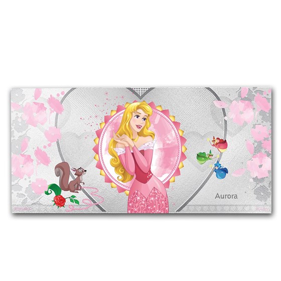 2018 Niue 5 gram Silver $1 Note Disney Princess Aurora 2018 Niue 5 gram Silver $1 Note Disney Princess Aurora