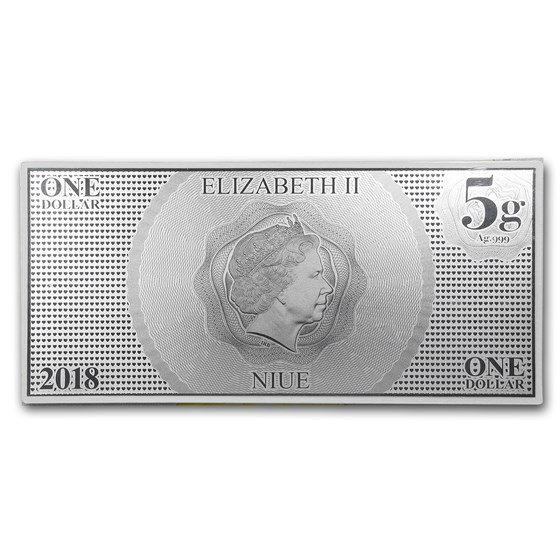 Buy 2018 Niue 5 gram Silver $1 Note Disney Princess Belle | APMEX