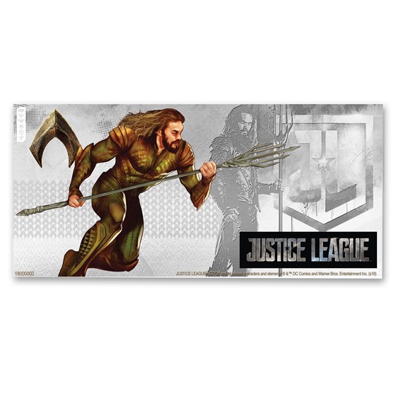 2018 Niue 5 gram Silver $1 Note Justice League Aquaman 2018 Niue 5 gram Silver $1 Note Justice League Aquaman