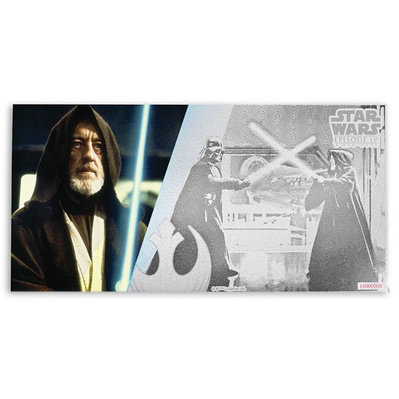 2018 Niue 5 gram Silver $1 Note Star Wars Obi-Wan Kenobi 2018 Niue 5 gram Silver $1 Note Star Wars Obi-Wan Kenobi
