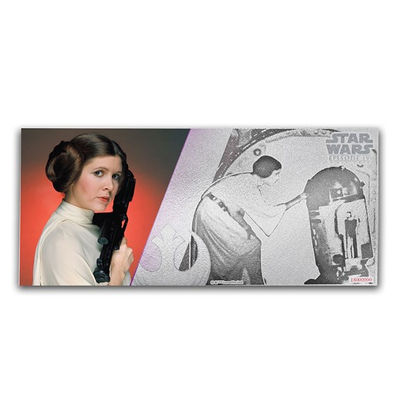 2018 Niue 5 gram Silver $1 Note Star Wars Princess Leia 2018 Niue 5 gram Silver $1 Note Star Wars Princess Leia