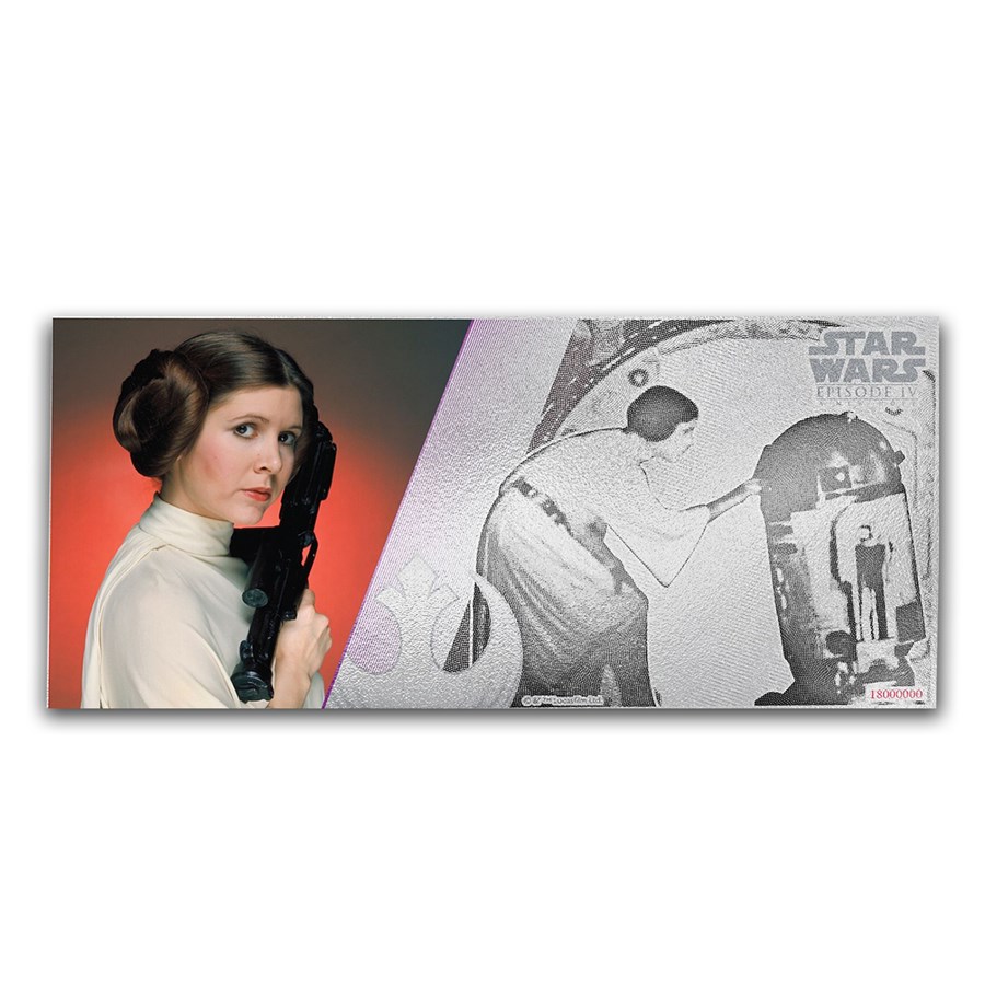 2018 Niue 5 gram Silver $1 Note Star Wars Princess Leia