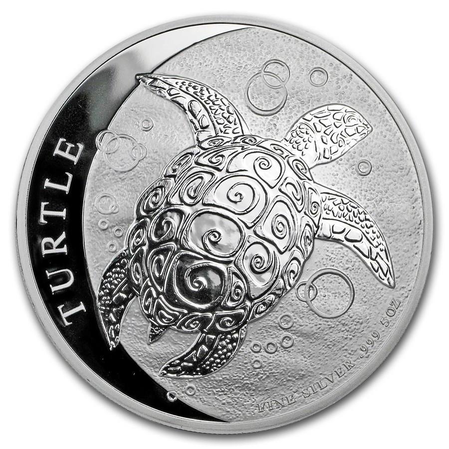 2018 Niue 5 oz Silver $10 Hawksbill Turtle BU