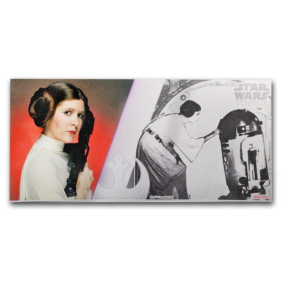 2018 Niue 5g Silver $1 Note Star Wars Princess Leia (Note Only) 2018 Niue 5g Silver $1 Note Star Wars Princess Leia (Note Only)