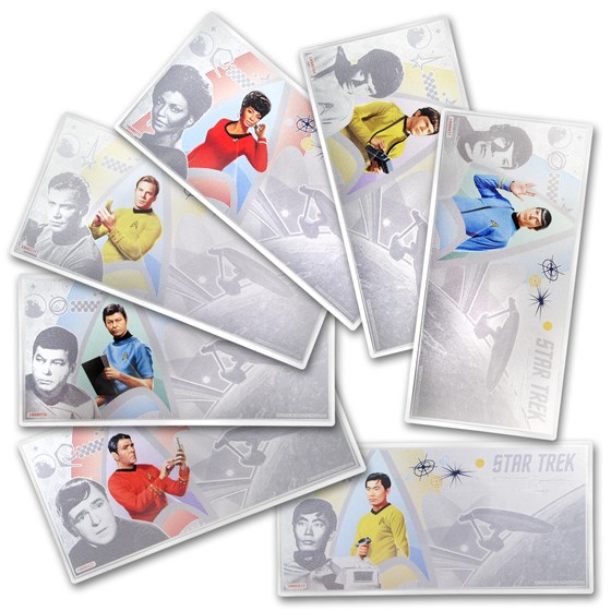 2018 Niue Silver $1 Star Trek Seven-Note Set w/Collector's Album 2018 Niue Silver $1 Star Trek Seven-Note Set w/Collector's Album