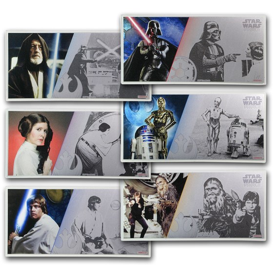 2018 Niue Silver $1 Star Wars Six-Note Set w/Collector's Album 2018 Niue Silver $1 Star Wars Six-Note Set w/Collector's Album
