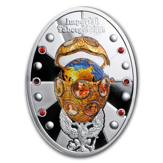 2018 Niue Silver Faberge Eggs III Edition Romanov Tercentenary 2018 Niue Silver Faberge Eggs III Edition Romanov Tercentenary