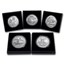 2018-P 5-Coin 5 oz Silver Burnished ATB Set (w/Box & COA)