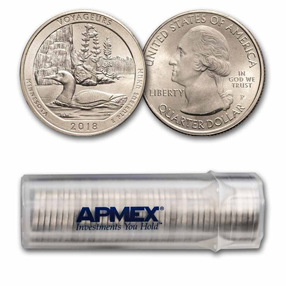 2018-P ATB Quarter Voyageurs National Park 40-Coin Roll BU 2018-P ATB Quarter Voyageurs National Park 40-Coin Roll BU