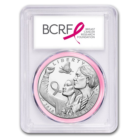 2018-P Breast Cancer Awareness $1 Silver PR-70 PCGS 2018-P Breast Cancer Awareness $1 Silver PR-70 PCGS