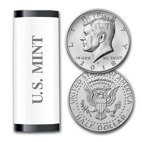 2018-P Kennedy Half Dollar 20-Coin Roll BU (Mint Wrapped) 2018-P Kennedy Half Dollar 20-Coin Roll BU (Mint Wrapped)
