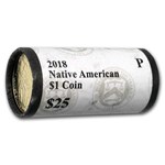 2018-P Native Amer $1 - Jim Thorpe (25 Coin Roll) BU