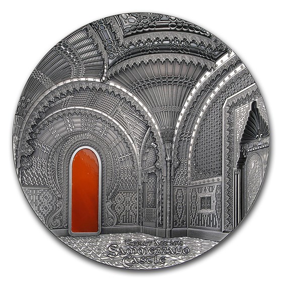 2018 Palau 1 kilo Silver Tiffany Art Castle of Sammezzano 2018 Palau 1 kilo Silver Tiffany Art Castle of Sammezzano