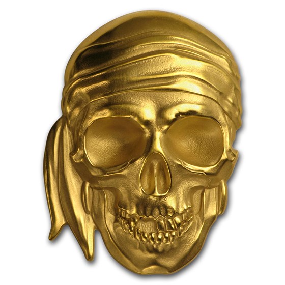 2018 Palau 1 oz Gold Blackbeard Pirate Skull 2018 Palau 1 oz Gold Blackbeard Pirate Skull
