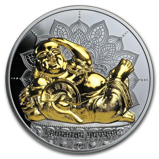 2018 Palau 2 oz Silver $10 Laughing Buddha Coin 2018 Palau 2 oz Silver $10 Laughing Buddha Coin