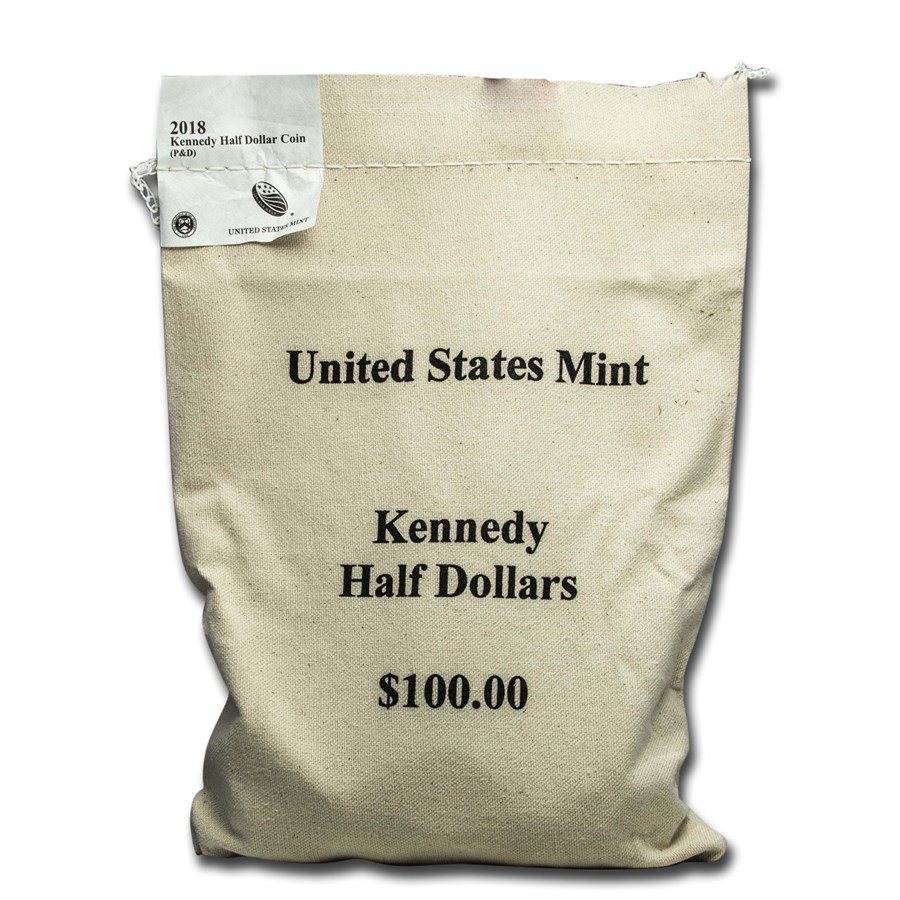 Buy 2018P&D Kennedy Half Dollar 200Coin Bag BU (Mixed mint marks) APMEX