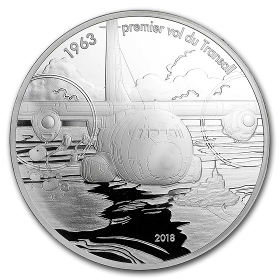 2018 Proof Silver €10 Aviation & History (Transall) 2018 Proof Silver €10 Aviation & History (Transall)