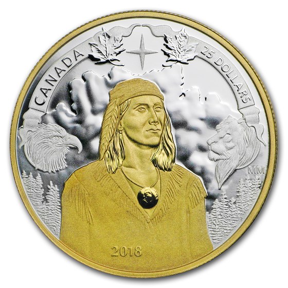 2018 RCM 1 oz Ag $25 Piedfort 250th Anniv of Tecumseh's Birth 2018 RCM 1 oz Ag $25 Piedfort 250th Anniv of Tecumseh's Birth