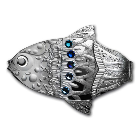 2018 Republic of Cameroon 2 oz Silver Make A Wish Fish Dreams 2018 Republic of Cameroon 2 oz Silver Make A Wish Fish Dreams