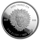 2018 Republic of Chad 1 oz Silver Mandala Lion BU