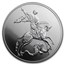 2018 Russia 1 oz Silver 3 Roubles Saint George the Victorious BU