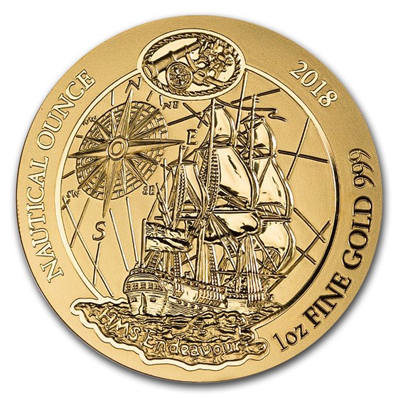 2018 Rwanda 1 oz Gold Nautical Ounce Endeavour BU 2018 Rwanda 1 oz Gold Nautical Ounce Endeavour BU