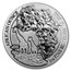 2018 Rwanda 1 oz Silver African Giraffe BU