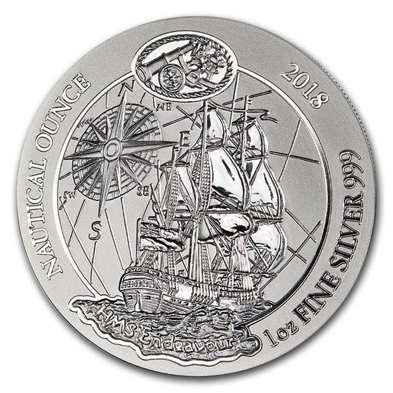 2018 Rwanda 1 oz Silver Nautical Ounce Endeavour BU 2018 Rwanda 1 oz Silver Nautical Ounce Endeavour BU