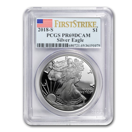 2018-S 1 oz Proof American Silver Eagle PR-69 PCGS (FirstStrike®)