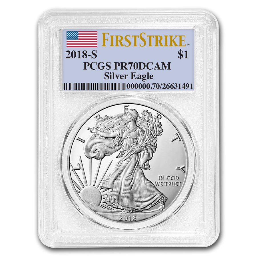2018-S 1 oz Proof American Silver Eagle PR-70 PCGS (FirstStrike®)