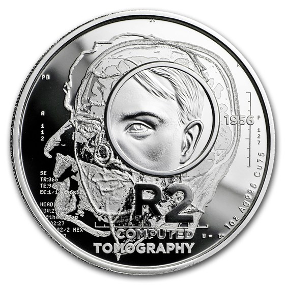 2018 S. Africa 1 oz Silver Proof South African Inventions-CT Scan 2018 S. Africa 1 oz Silver Proof South African Inventions-CT Scan