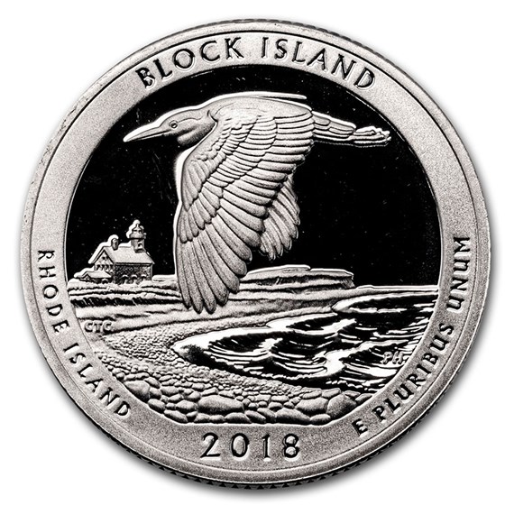 2018-S ATB Quarter Block Island National Wildlife Refuge Proof 2018-S ATB Quarter Block Island National Wildlife Refuge Proof