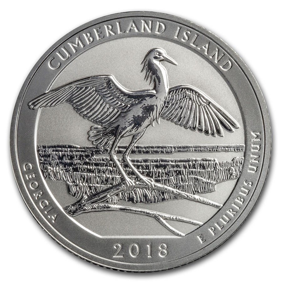 2018-S ATB Quarter Cumberland Island Silver Reverse Proof