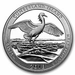 2018-S ATB Quarter Cumberland Seashore 40-Coin Roll Proof