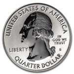 2018-S ATB Quarter Pictured Rocks Lakeshore Silver Reverse Proof