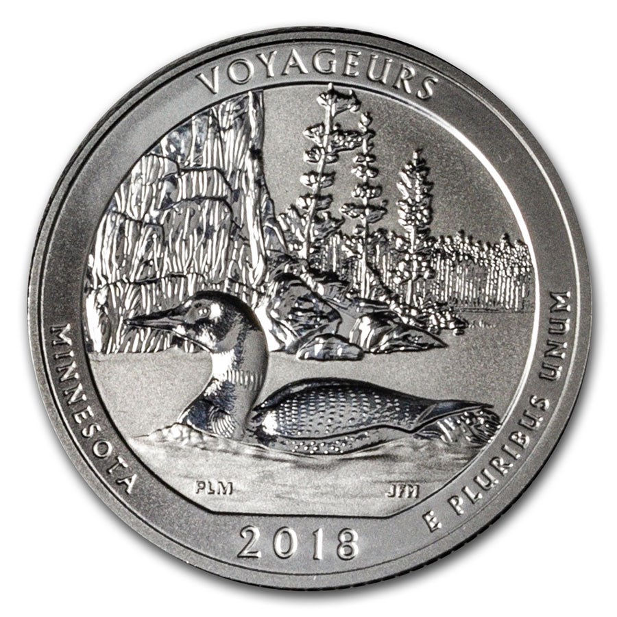 2018-S ATB Quarter Voyageurs National Park Silver Reverse Proof