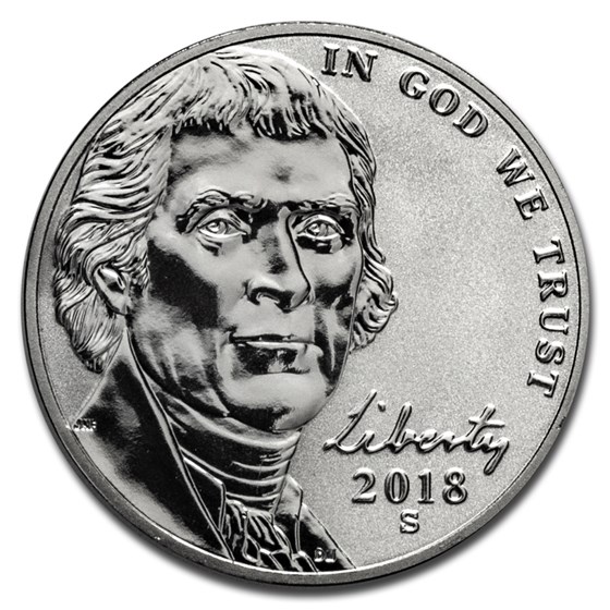 2018-S Jefferson Nickel Reverse Proof 2018-S Jefferson Nickel Reverse Proof