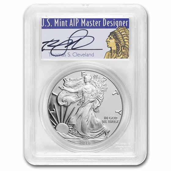 2018-S Proof American Silver Eagle PR-70 PCGS (FS, Cleveland) 2018-S Proof American Silver Eagle PR-70 PCGS (FS, Cleveland)
