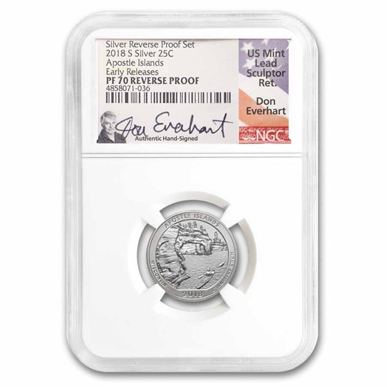 2018-S Silver ATB Quarter Apostle Island Reverse Prf PF-70 NGC ER 2018-S Silver ATB Quarter Apostle Island Reverse Prf PF-70 NGC ER