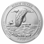 2018-S Silver ATB Quarter Block Island Reverse Prf PF-70 NGC ER