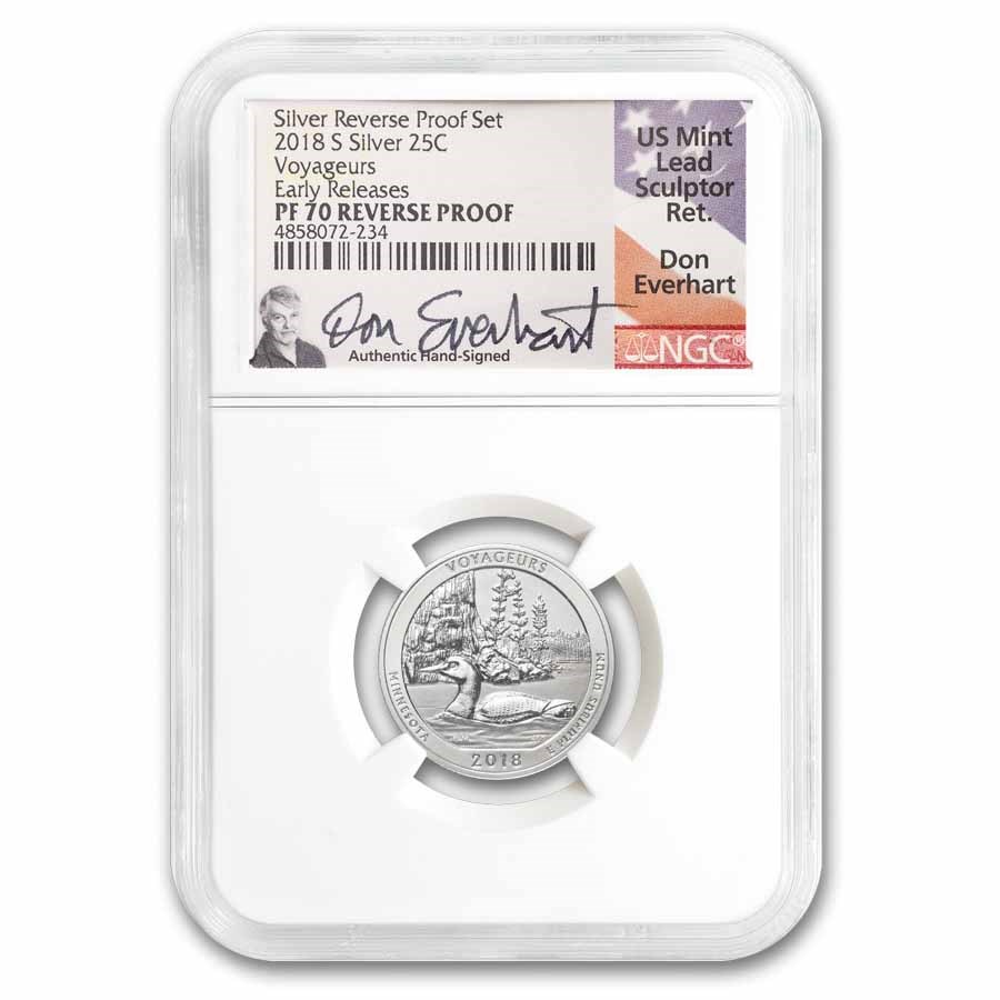 2018-S Silver ATB Quarter Voyageurs Reverse Prf PF-70 NGC ER