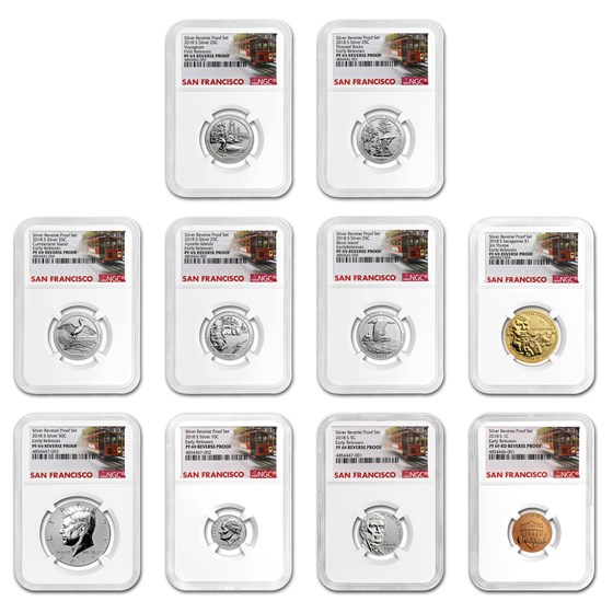 2018-S Silver Reverse Proof Set PF-69 NGC (Early Releases) 2018-S Silver Reverse Proof Set PF-69 NGC (Early Releases)