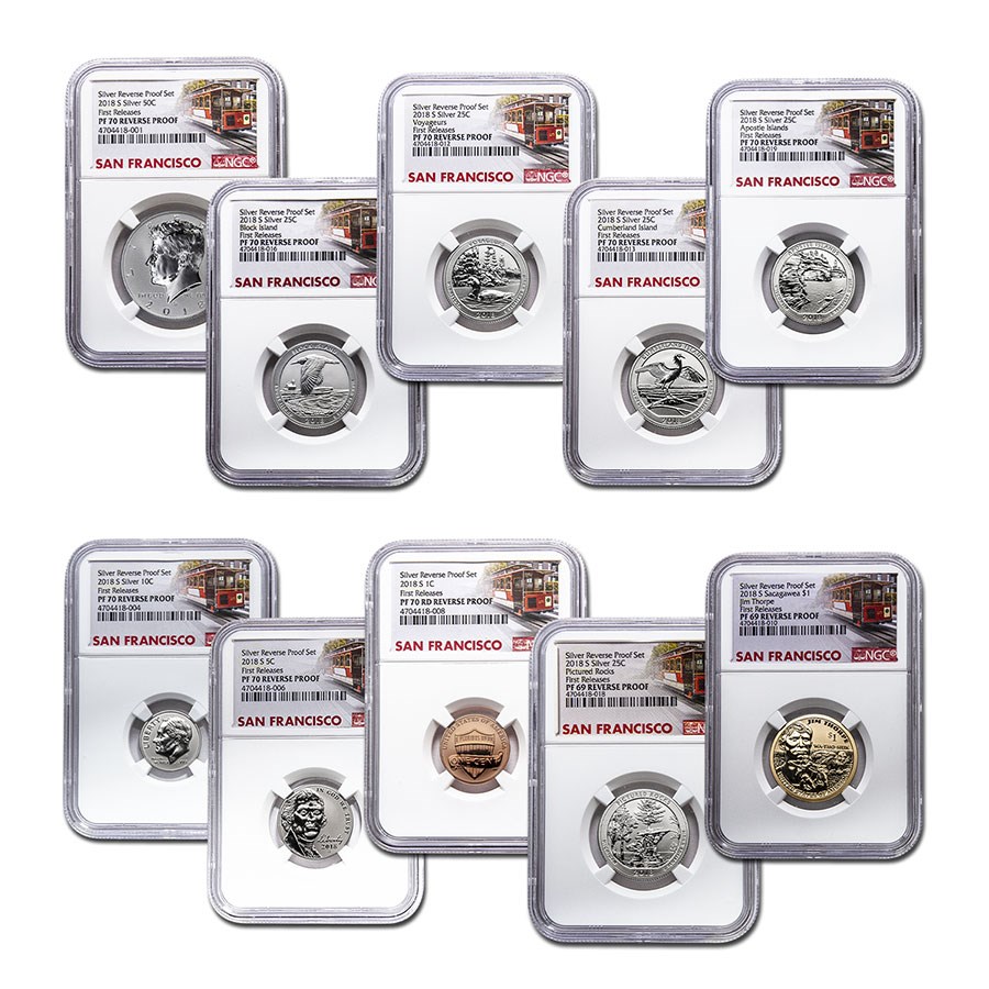 Buy 2018S Silver Reverse Proof Set PF70/69 NGC (First Releases) APMEX