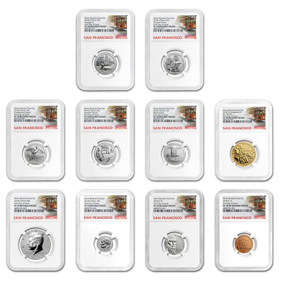 2018-S Silver Reverse Proof Set PF-70 NGC (First Day of Issue) 2018-S Silver Reverse Proof Set PF-70 NGC (First Day of Issue)
