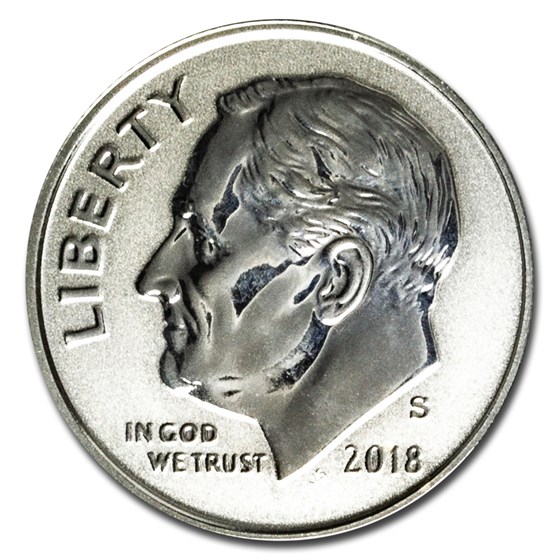 2018-S Silver Roosevelt Dime Reverse Proof 2018-S Silver Roosevelt Dime Reverse Proof