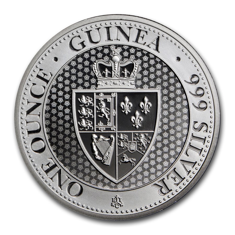 2018 Saint Helena 1 oz Silver £1 Spade Guinea Shield BU
