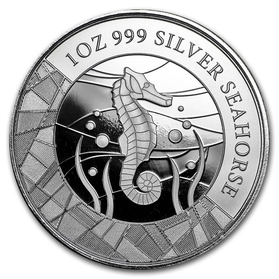 2018 Samoa 1 oz Silver Seahorse BU