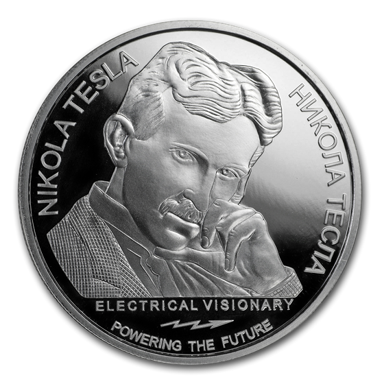 2018 Serbia 1 oz Silver PF 100 Dinar Nikola Tesla AC (No Box/COA) 2018 Serbia 1 oz Silver PF 100 Dinar Nikola Tesla AC (No Box/COA)