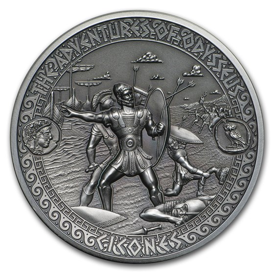 2018 Solomon Isl. Antique Silver Adventures of Odysseus Cicones 2018 Solomon Isl. Antique Silver Adventures of Odysseus Cicones